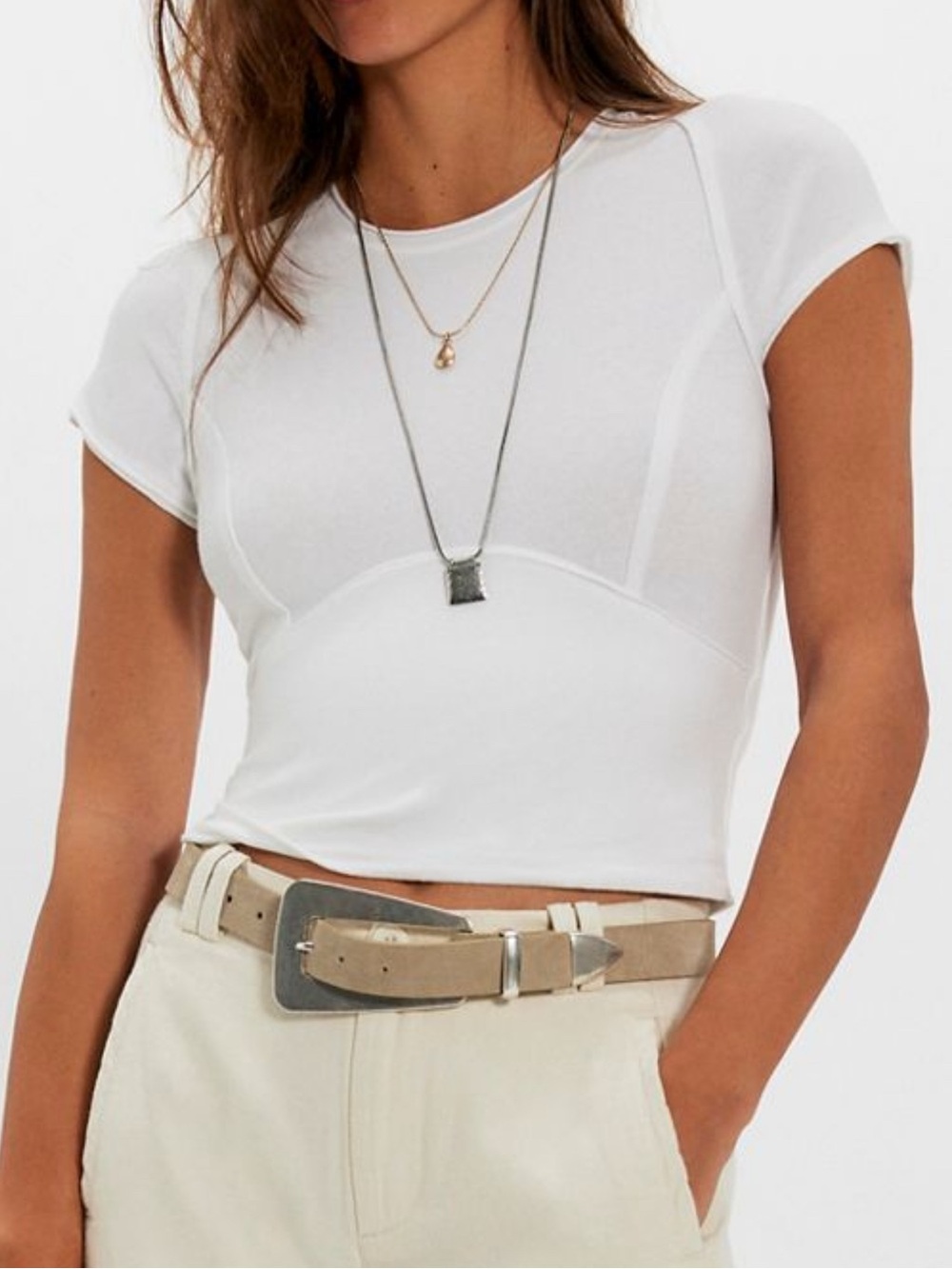 Free People We The Free Protagonist Tee Size XL RT $38 Ivory